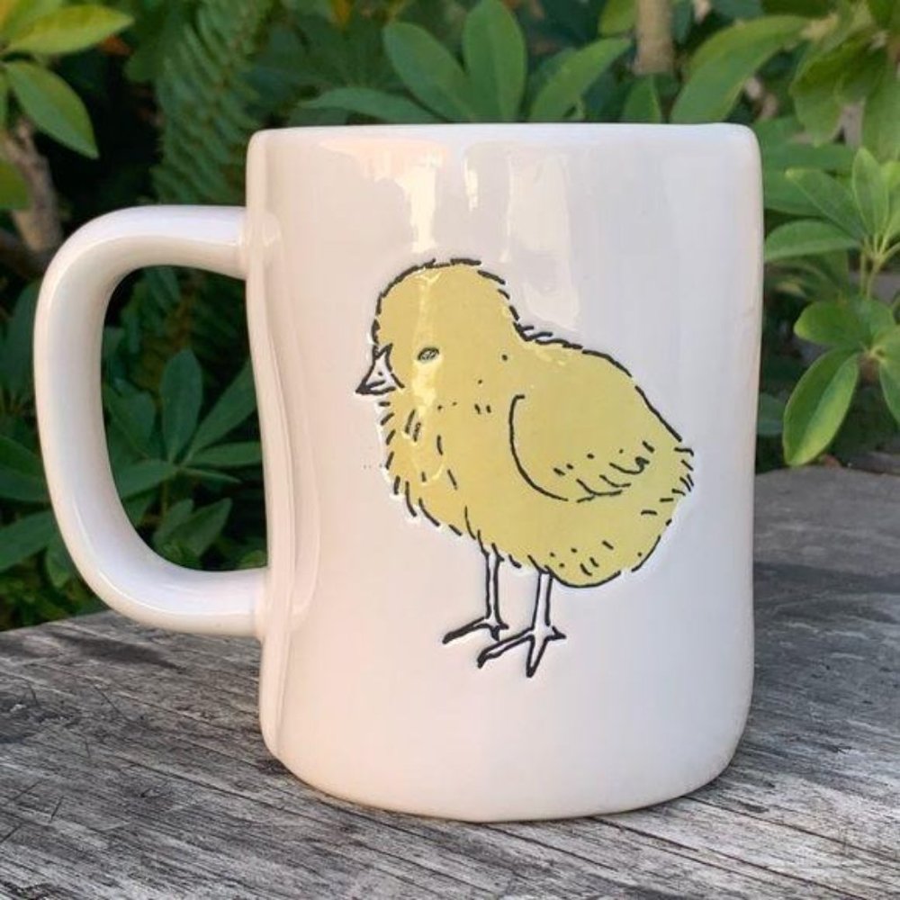 Rae Dunn ‘Cute Chick’ White‎ Oversized Coffee Mug